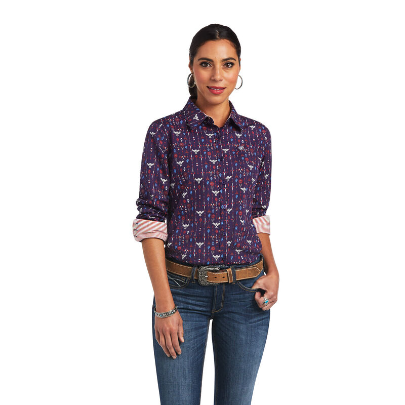 Blusas Ariat Kirby Stretch Moradas Mujer - Chile 462-RHNOQJ